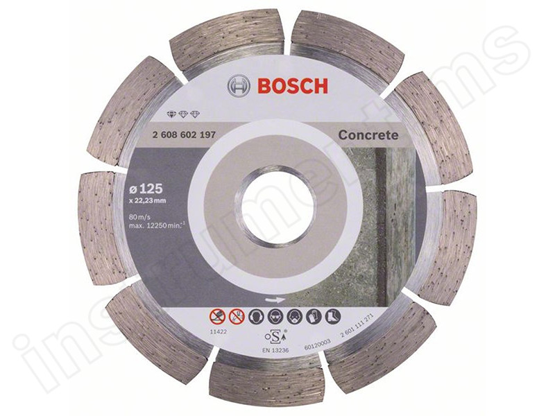 Алмазный диск Standard for Concrete Bosch d=125х10х22,2мм - фото 1