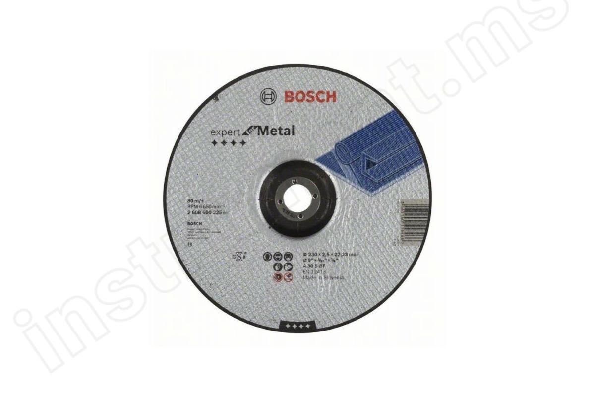 Отрезной круг Bosch по металлу, 230х2,5х22, вогнутый   арт.2608600225 - фото 1