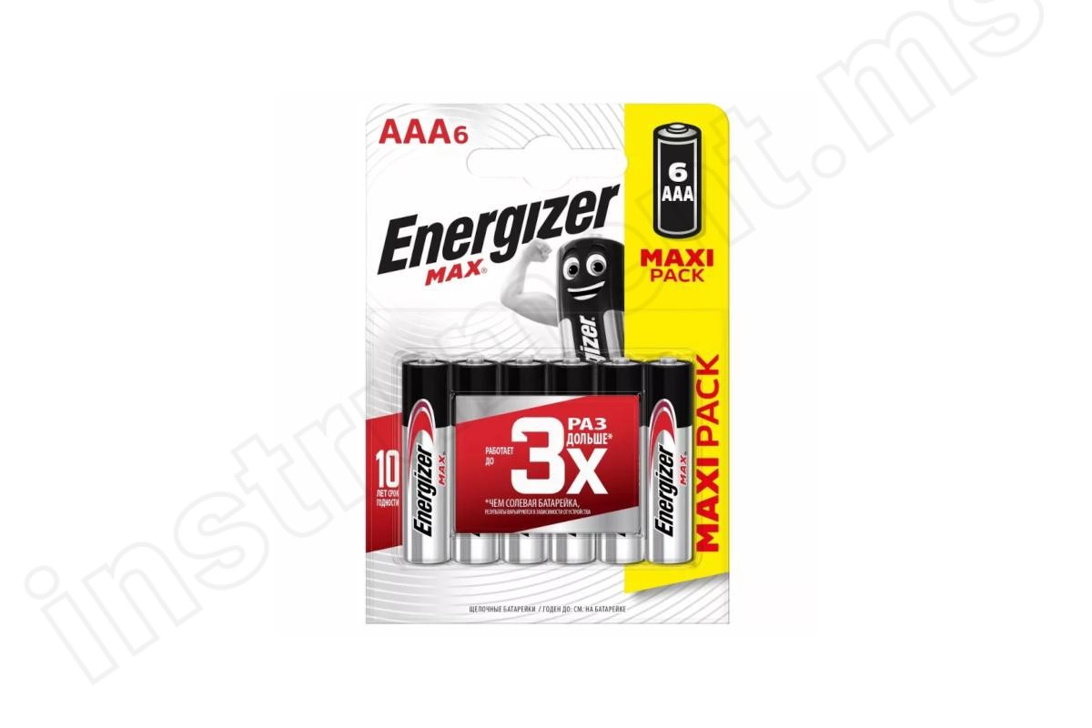 Батарейка Energizer MAX E92, LR03 ААА, 4+2шт - фото 1