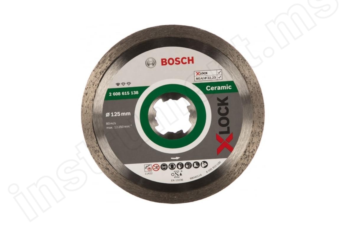Алмазный диск X-Lock Standard for Ceramic Bosch d=125х7х22,2мм 2608615138 - фото 1