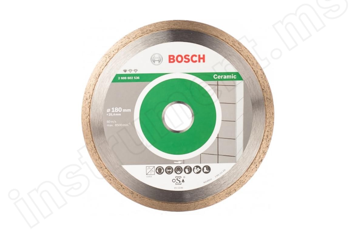 Алмазный диск Standard for Ceramic Bosch d=180х7х25,4мм 2608602536 - фото 1